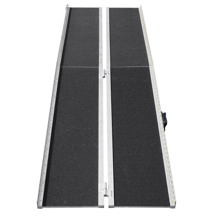 Sammenklappelig k restolsrampe 305 cm 363 kg aluminium skridsikker overflade til d rtrin og trapper