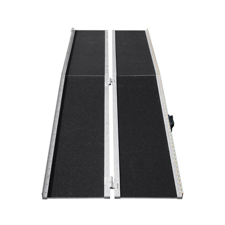 Sammenklappelig k restolrampe 213 cm aluminium 363 kg skridsikker overflade til trapper og d rtrin