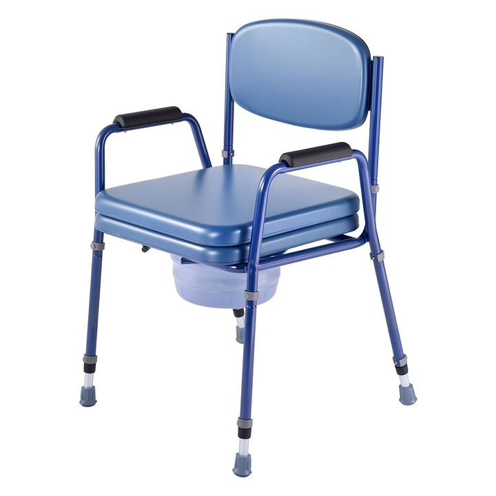 Nattoilet 3 i 1 justerbar med polstret s de og rygl n aftagelig 5 L spand 181 kg kapacitet model FBL760635