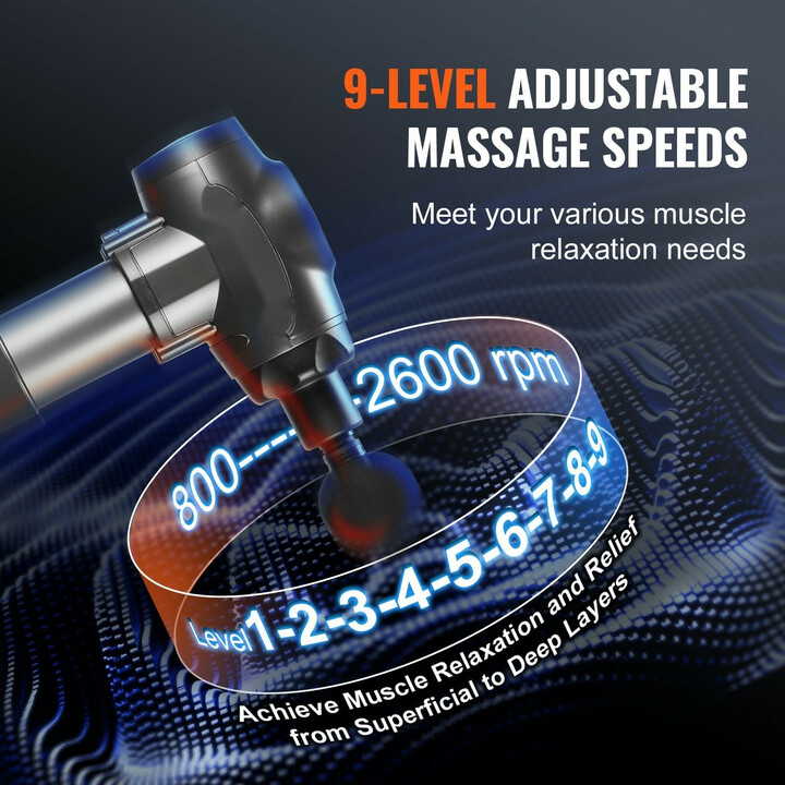 BOOSTER P2 PRO lihashuoltovasara 9 nopeutta 6 hierontapäätä 24V 2500mAh akku urheilijoille
