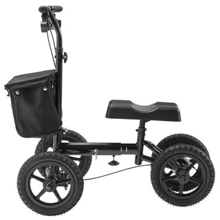 Sammenklappelig knae-scooter HFK-9277KD aluminium justerbar luftdaek max 160 kg sort