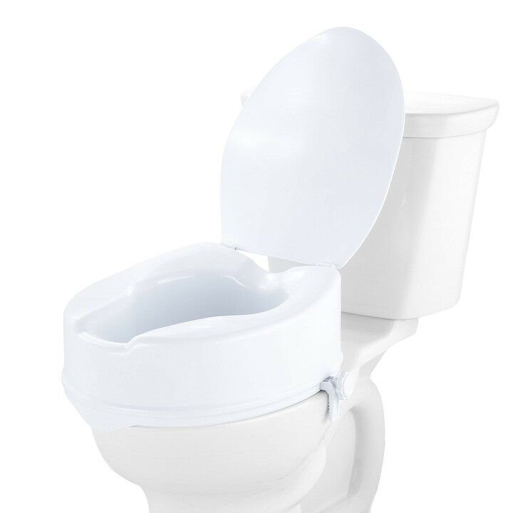 Korotettu WC-istuin 150 mm kansella, yleismalli, PP, kantavuus 136 kg, malli FBL760601