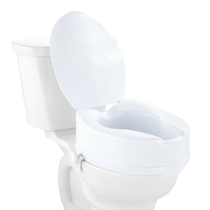 Korotettu WC-istuin 150 mm kansella, yleismalli, PP, kantavuus 136 kg, malli FBL760601