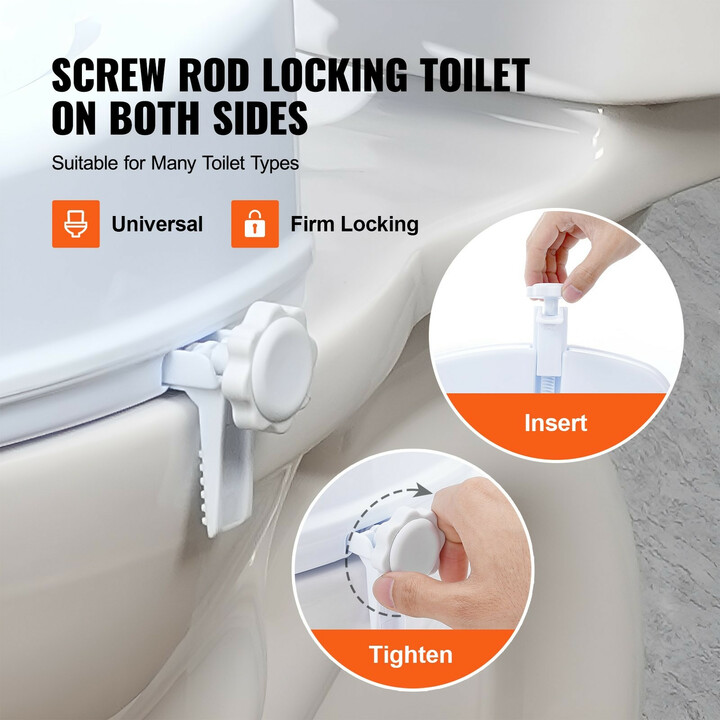 Korotettu wc-istuin 100 mm universaali, lukitusruuvit, mukana istuinkansi, kantavuus 136 kg