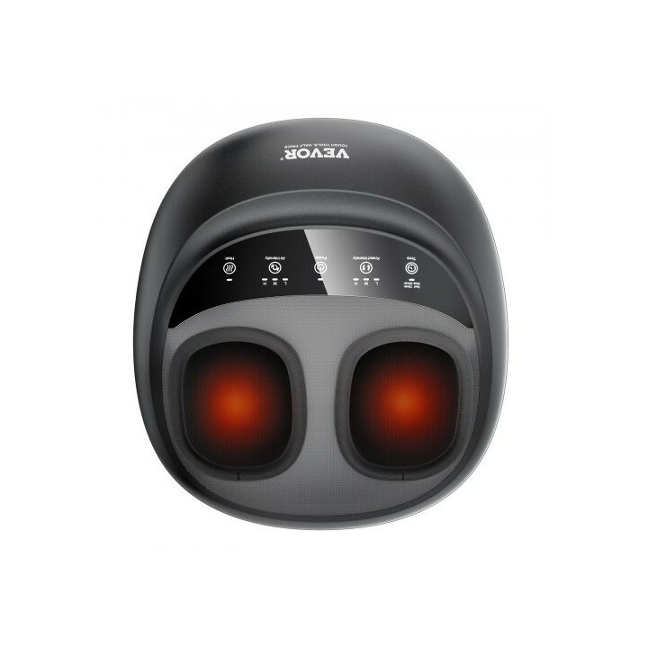 Elektrisk fodmassage med opvarmning shiatsu rullende og kompression timer MD 50230A