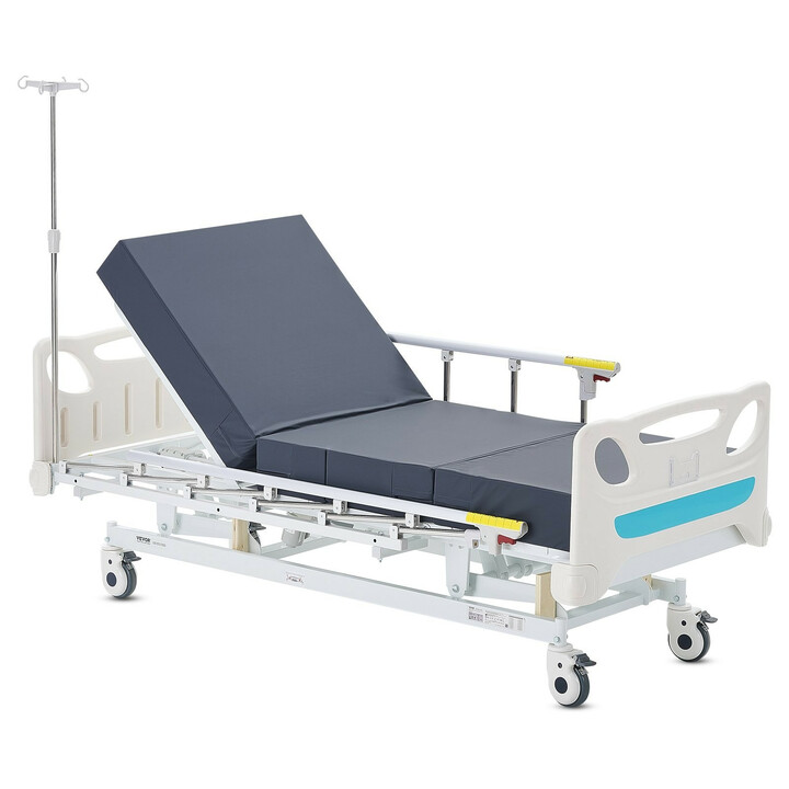 fuldt elektrisk 3 funktionel hospitalseng ICU seng 200 kg hvid blå