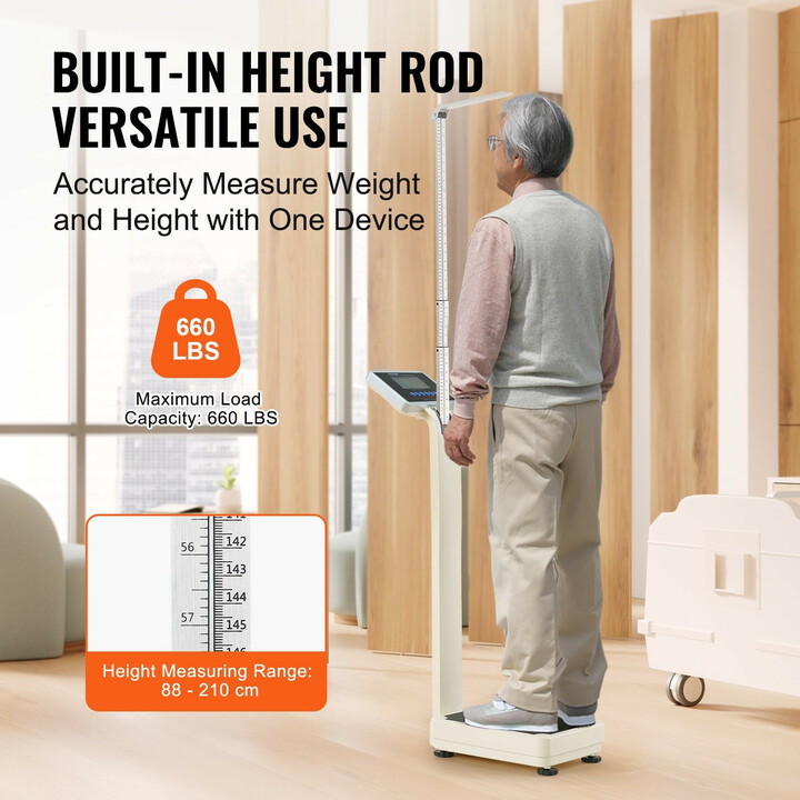 Digitaalinen lääkärivaaka TCS-200MLA paino- ja pituusmittauksella 299,4 kg 88–210 cm