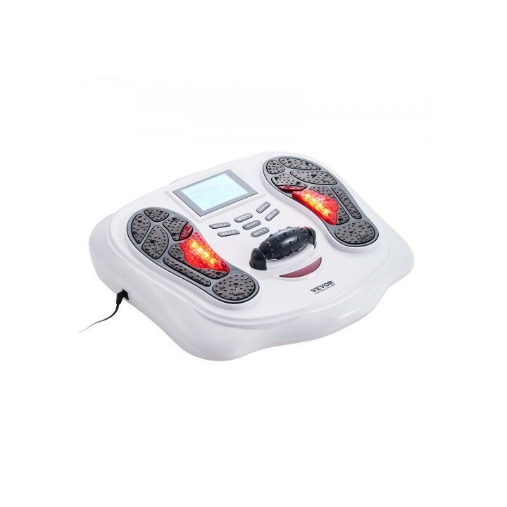 AST 300D EMS TENS fodcirkulationsstimulator med massagehjul og 4 4 elektrodepuder