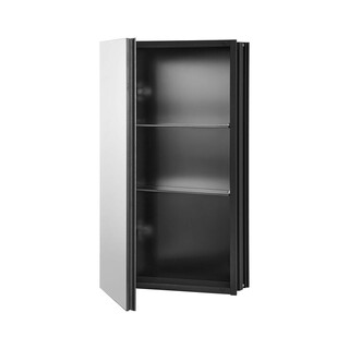 Spejlskab til badev relse 355x135x610 mm alumiiniumramme 2 justerbare hylder indbygnings v gmontering