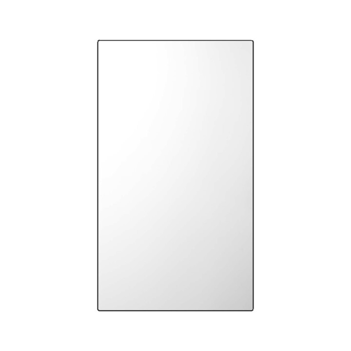 Kylpyhuoneen lääkekaappi peilillä 355x135x610 mm, alumiinirunko, 2 säädettävää hyllyä, uppo- ja seinäasennus