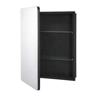 Spejlskab til badev relse 610 126 762 mm aluminiumramme 2 justerbare glas hylder v gmonteret eller indbygget