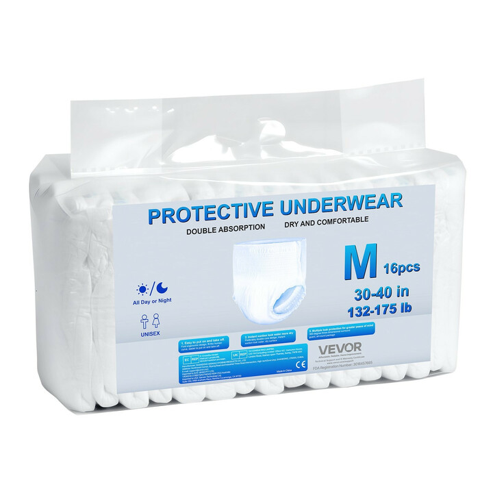 Engangsbeskyttelsesbukser 900 ml M 64 kpl unisex h j absorptionskapacitet l kagesikring