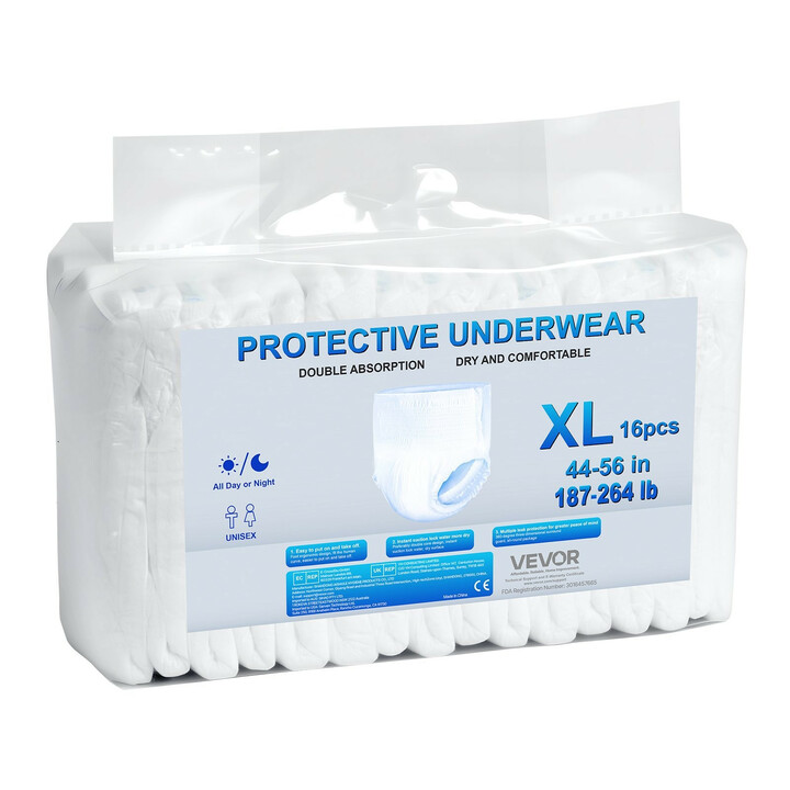 Voksenbeskyttelsesbukser XL 1200 ml engangs 64 stk