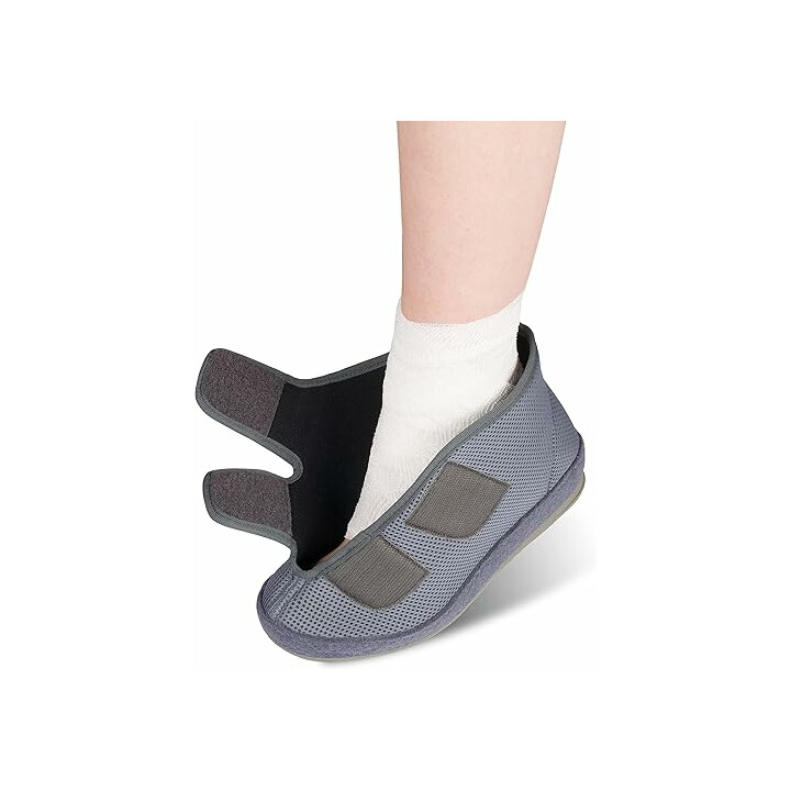 Bred sko med velcro og helt åbent design