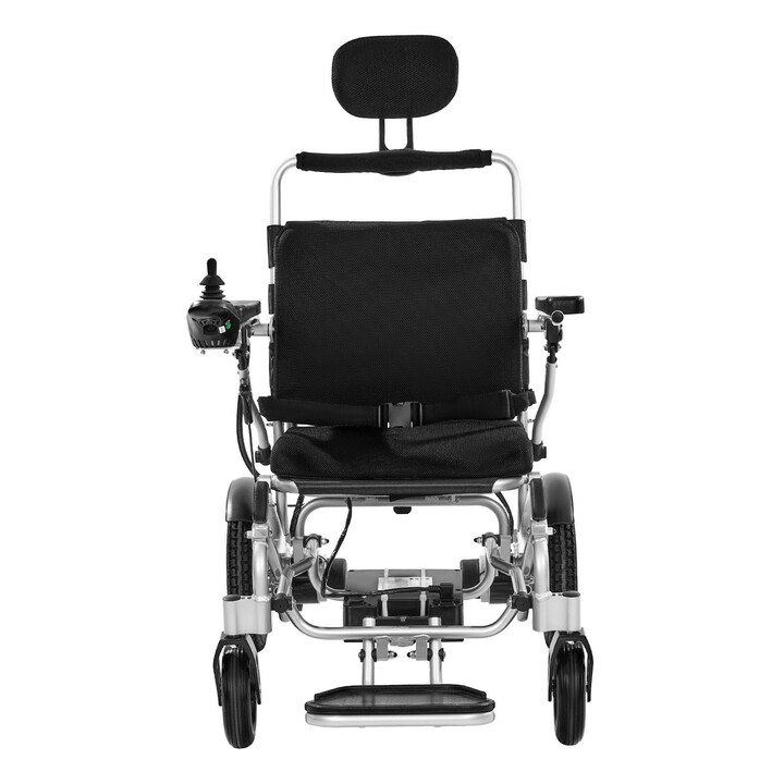 Elektrisk kørestol til voksne JRWD6012 lasteevne 136 kg sæde 53 cm rækkevidde 21 km foldbar aluminiumsramme