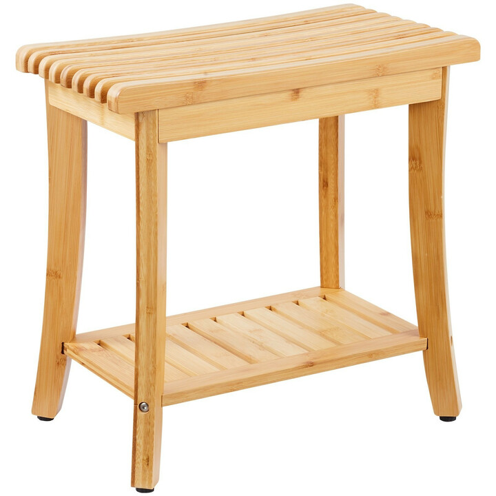 Bambus brusebænk B3502 485 x 288 x 465 cm 2-lags naturlig bambus