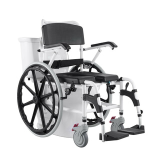 Brusekørestol og toiletstol HFK-3301-24 sædebredde 44 cm aluminiumslegering lasteevne 136 kg