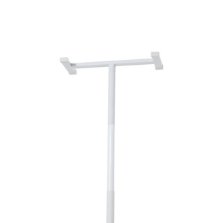 Justerbar gulv-til-loft støttestang 2140-3050 mm 136 kg lasteevne 360° roterende M-greb hvid