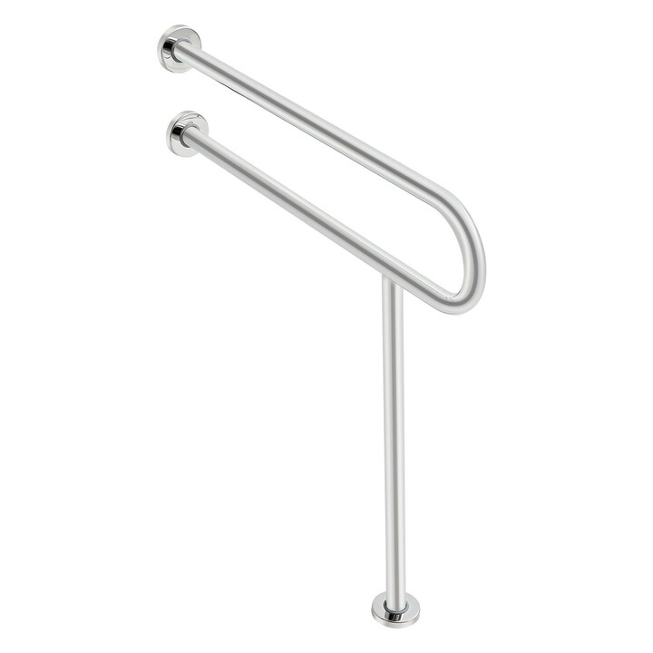 Toiletstøttestang gulvmonteret U-formet 304 rustfrit stål 136 kg lasteevne HFK-3152