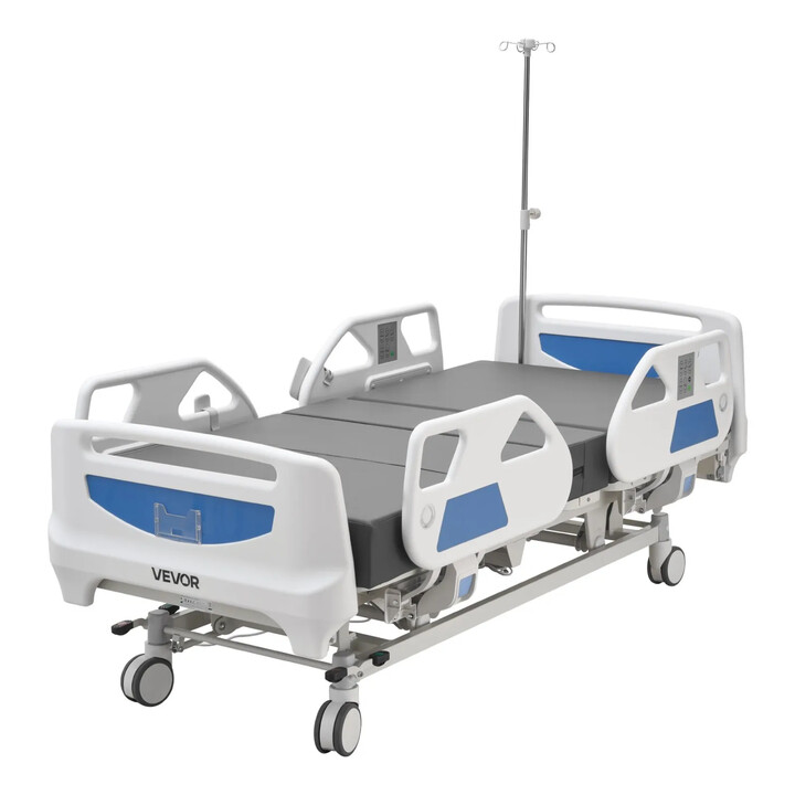 5-funktions fuldelektrisk hospitalsseng 250 kg med Cardiac Chair og HLR-funktion