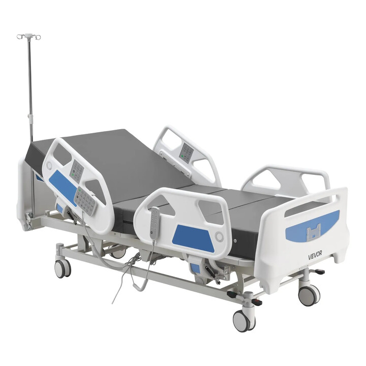 5-funktions fuldelektrisk hospitalsseng 250 kg med Cardiac Chair og HLR-funktion