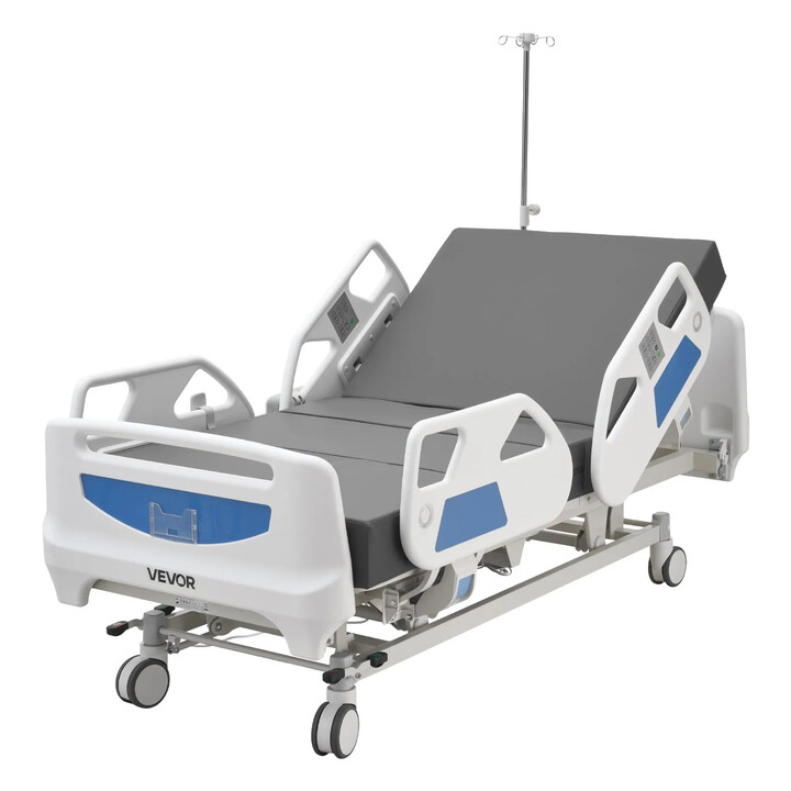 5-funktions fuldelektrisk hospitalsseng 250 kg med Cardiac Chair og HLR-funktion
